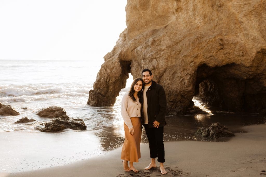 Malibu Beach Engagement Session | Kelly O'Connor Photography | Austin Based Wedding Photographer | El Matador Beach | destination photos, beach engagement session, couples photos, couples poses, portraits on the beach | via kellyoconnorphotography.com