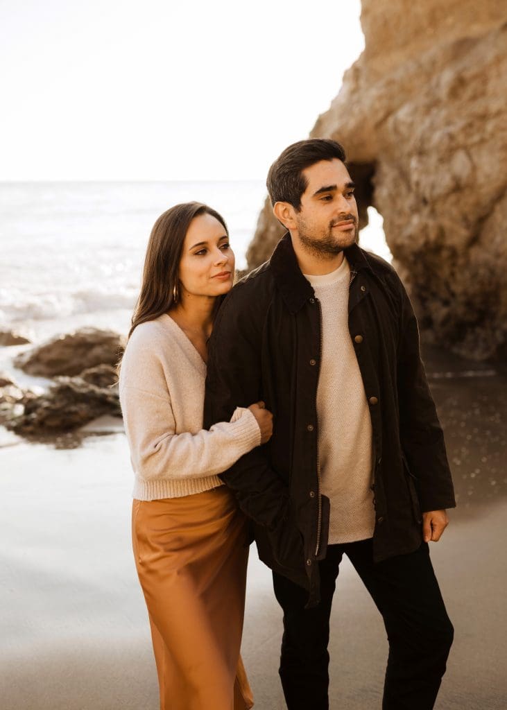 Malibu Beach Engagement Session | Kelly O'Connor Photography | Austin Based Wedding Photographer | El Matador Beach | destination photos, beach engagement session, couples photos, couples poses, portraits on the beach | via kellyoconnorphotography.com