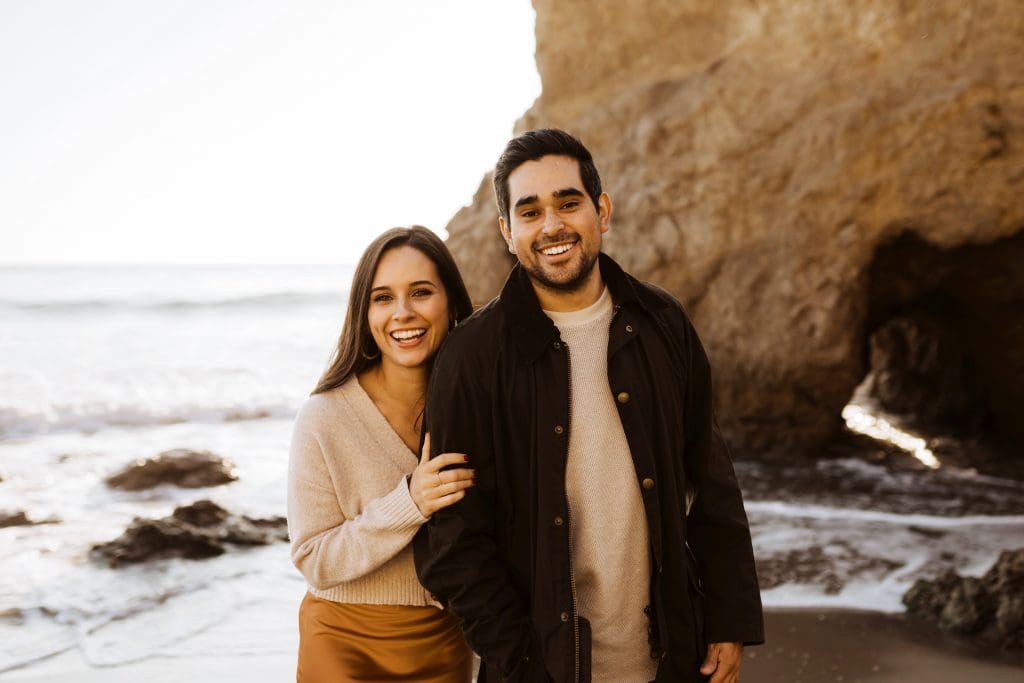 Malibu Beach Engagement Session | Kelly O'Connor Photography | Austin Based Wedding Photographer | El Matador Beach | destination photos, beach engagement session, couples photos, couples poses, portraits on the beach | via kellyoconnorphotography.com