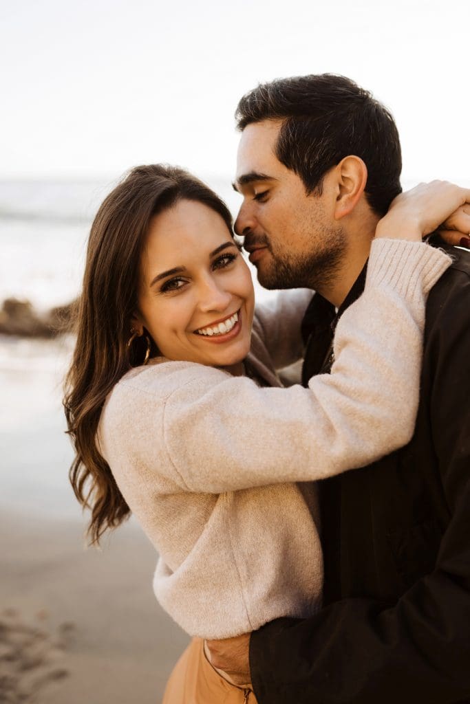 Malibu Beach Engagement Session | Kelly O'Connor Photography | Austin Based Wedding Photographer | El Matador Beach | destination photos, beach engagement session, couples photos, couples poses, portraits on the beach | via kellyoconnorphotography.com