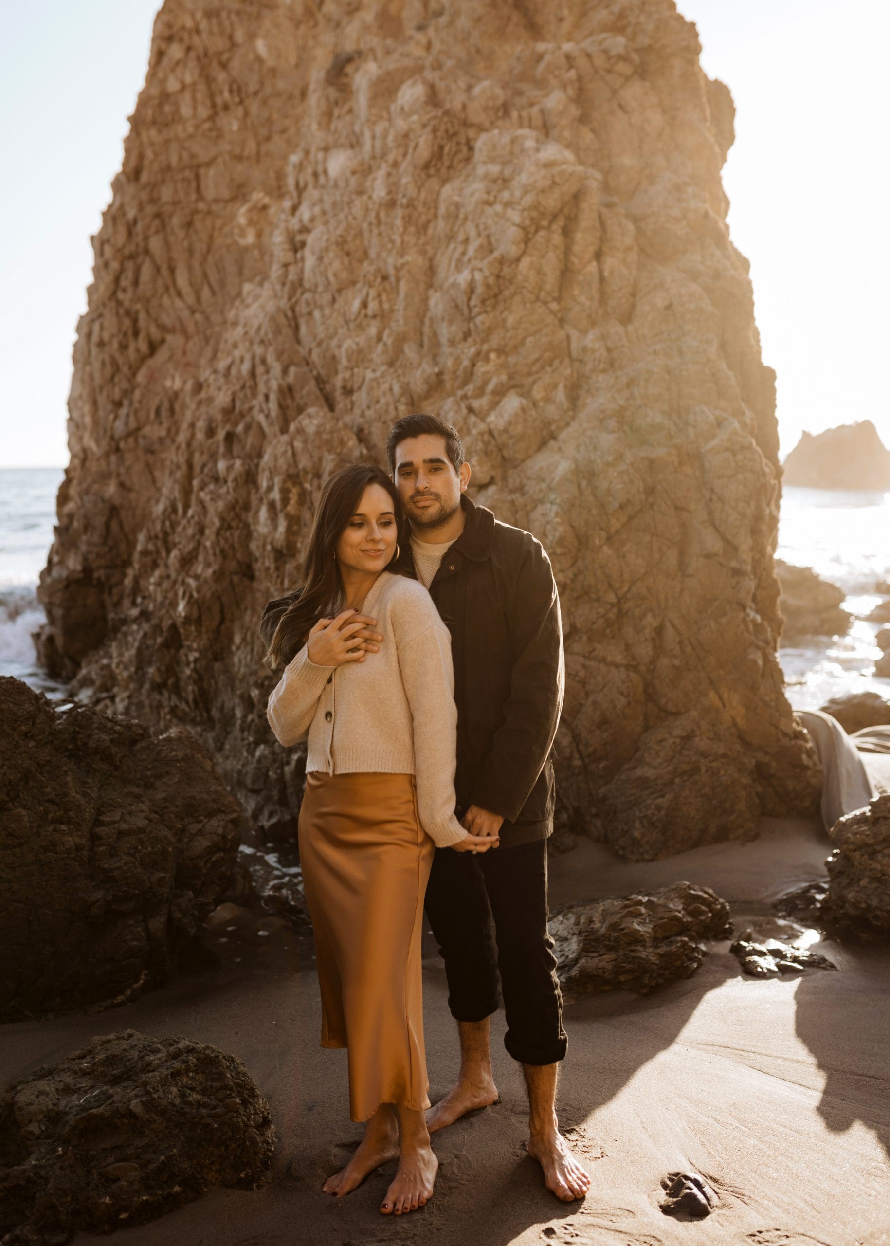 Malibu Beach Engagement Session | Kelly O'Connor Photography | Austin Based Wedding Photographer | El Matador Beach | destination photos, beach engagement session, couples photos, couples poses, portraits on the beach | via kellyoconnorphotography.com