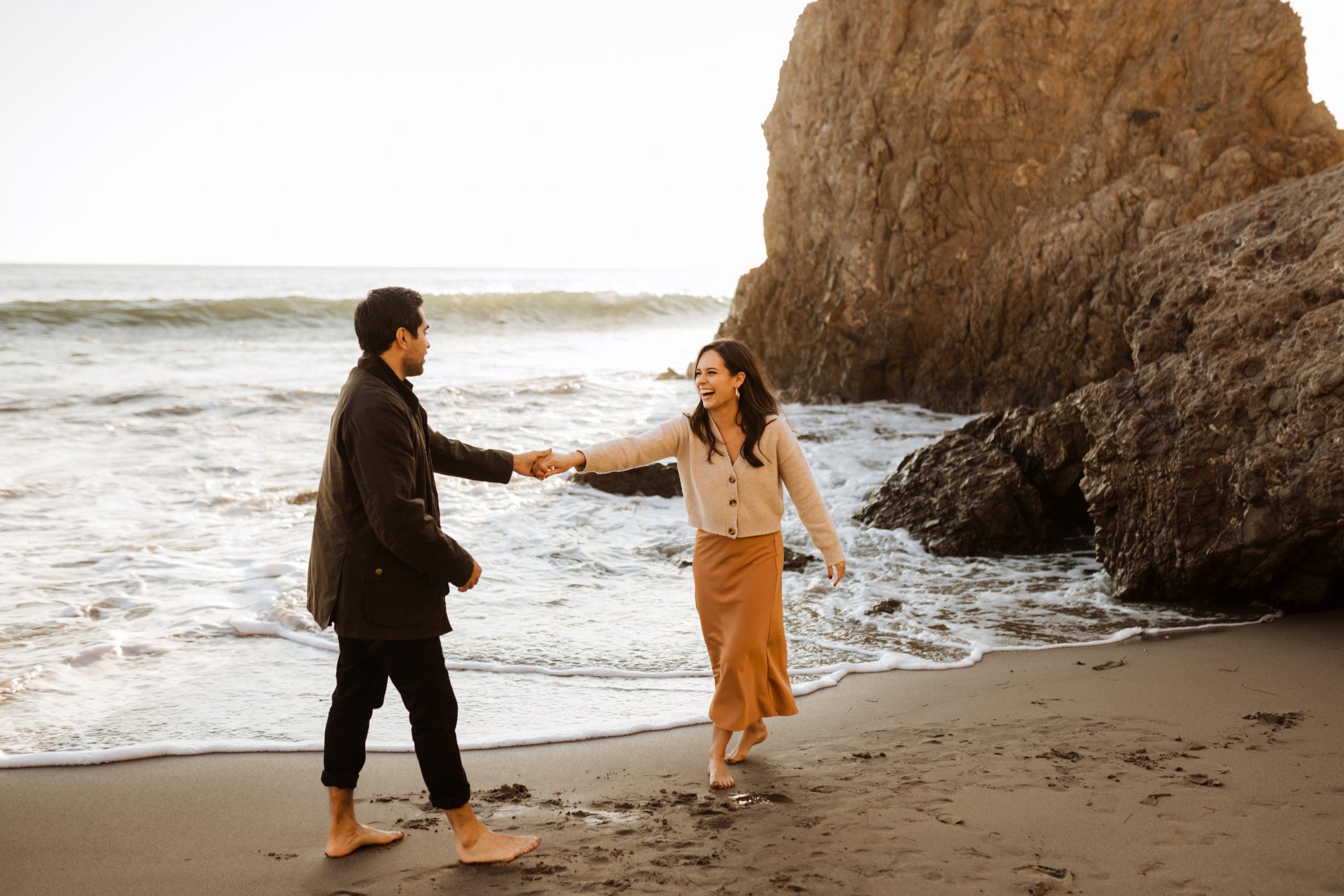 Malibu Beach Engagement Session | Kelly O'Connor Photography | Austin Based Wedding Photographer | El Matador Beach | destination photos, beach engagement session, couples photos, couples poses, portraits on the beach | via kellyoconnorphotography.com
