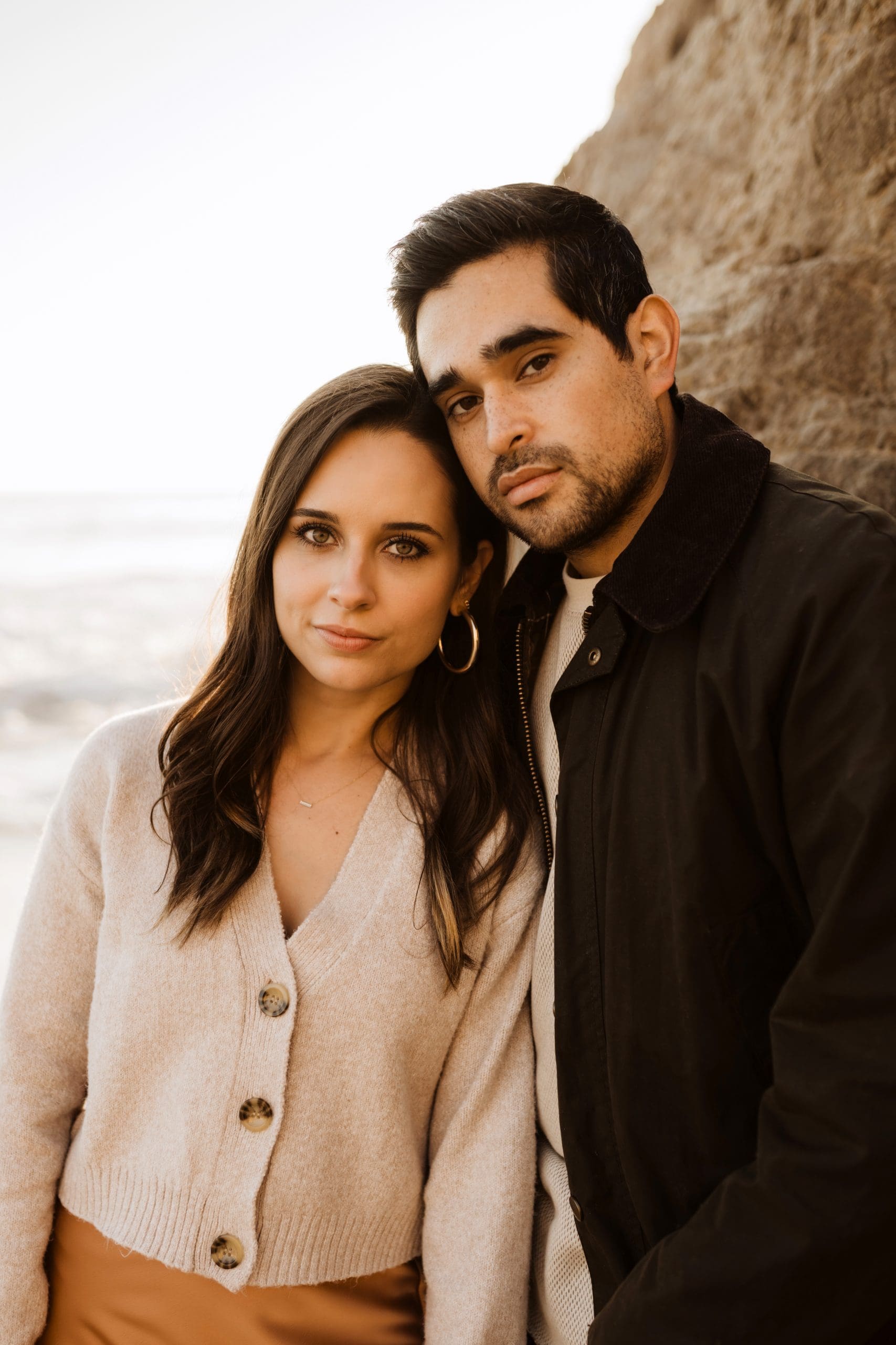 Couples Portraits on El Matador Beach in Malibu, California | Kelly O'Connor Photography | Austin Based Wedding Photographer | California Engagement Session | couples photos, bride to be, engagement photos, outfit ideas for engagement photos, destination photo session, beach photos | via kellyoconnorphotography.com