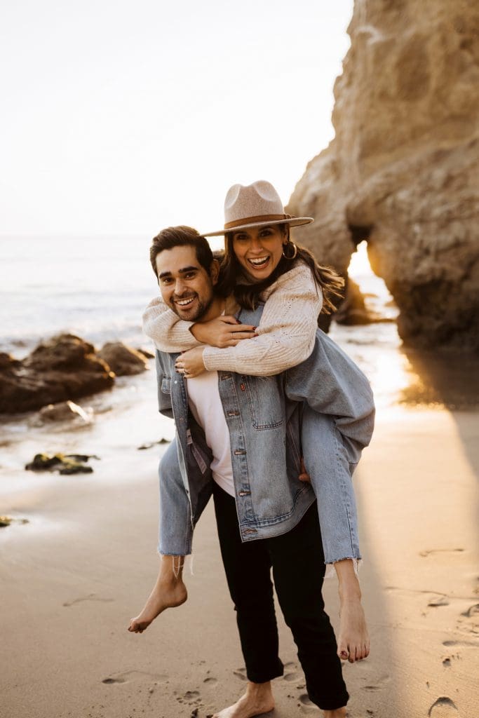 Malibu, California Engagement Session | Kelly O'Connor Photography | Austin Based Wedding Photographer | El Matador Beach | couples photos, bride to be, engagement photos, outfit ideas for engagement photos, destination photo session, beach photos, photos of couple on beach | via kellyoconnorphotography.com