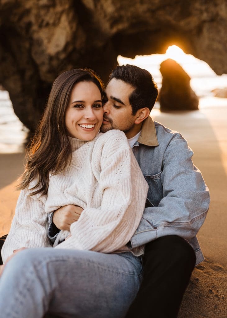 Malibu, California Engagement Session | Kelly O'Connor Photography | Austin Based Wedding Photographer | El Matador Beach | couples photos, bride to be, engagement photos, outfit ideas for engagement photos, destination photo session, beach photos, photos of couple on beach | via kellyoconnorphotography.com