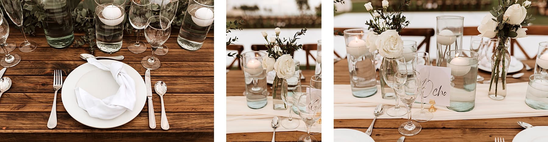 Wedding Day Details at Cancun Destination Wedding  | Kelly O'Connor Photography | Destination Wedding Photographer | Dreams Playa Mujeres Wedding | wedding photography, beach wedding, Mexico destination wedding, reception signs, table setting, wedding decor, greenery decor, classic decor | via kellyoconnorphotography.com