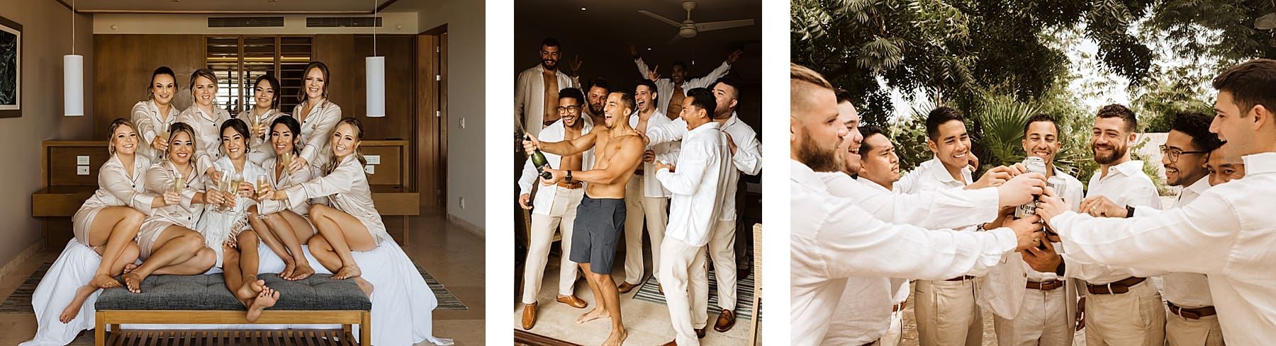 Fun photos with wedding party before wedding | Beach Wedding at Dreams Playa Mujeres in Cancun | Kelly O'Connor Photography | Destination Wedding Photographer | wedding photography, beach wedding, Mexico destination wedding | via kellyoconnorphotography.com