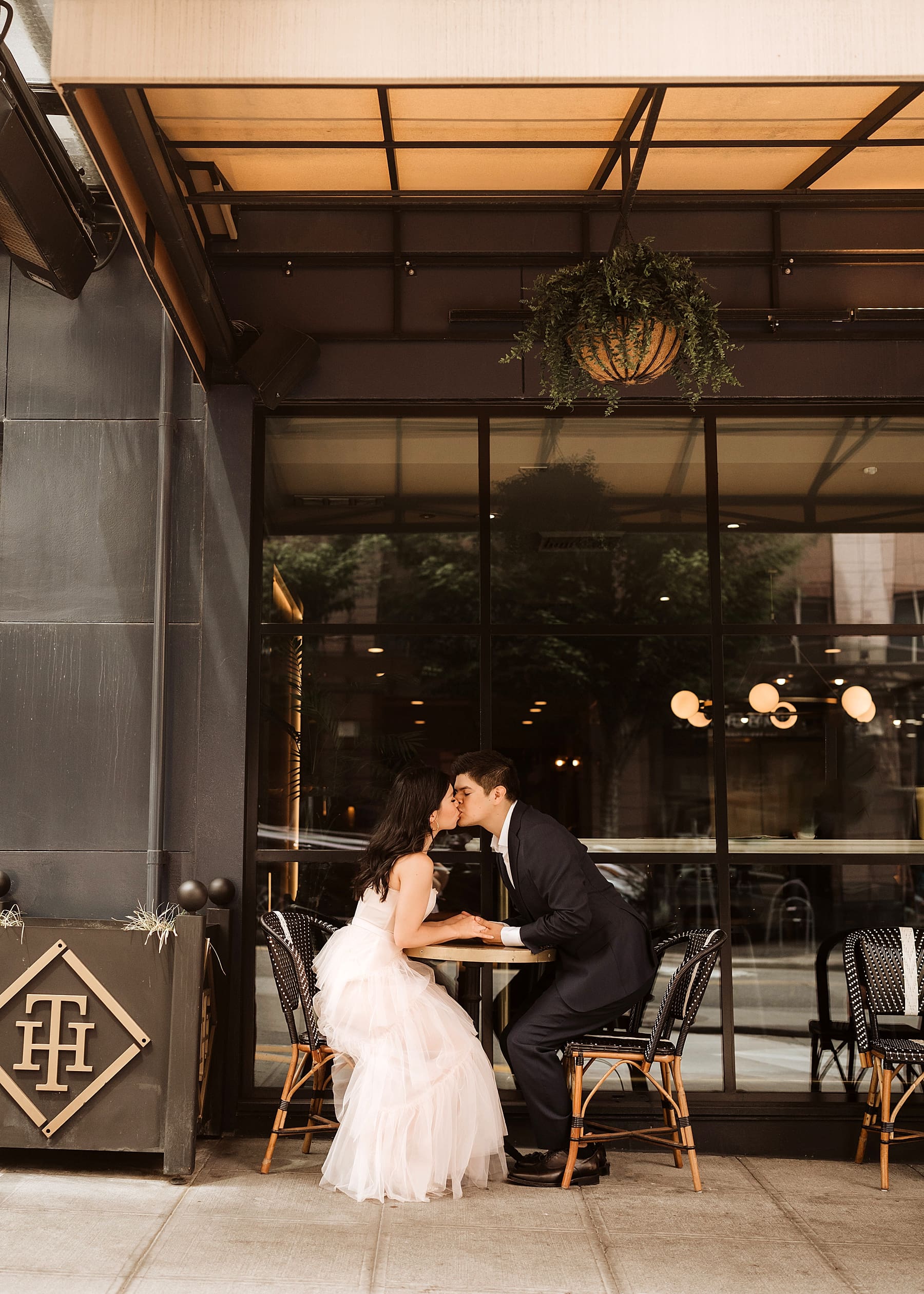 Hotel Theodore Seattle Engagement Session | Kelly O'Connor Photography | Destination Wedding Photography | couples portraits, chic outfits for engagement session, classic outfits for engagement session | via kellyoconnorphotography.com