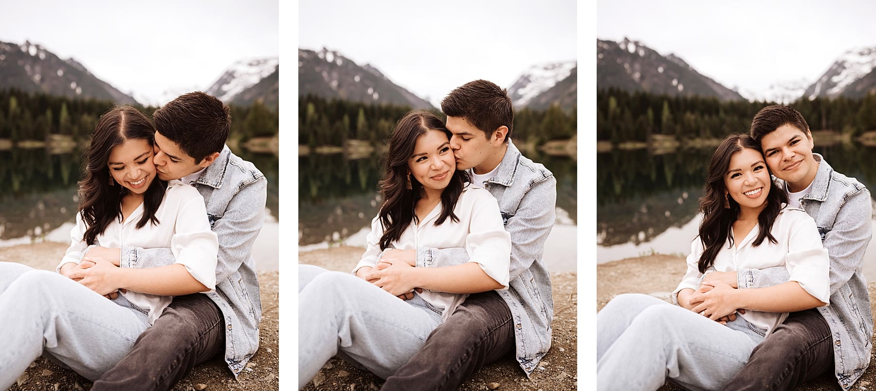 Seattle Engagement Session at Gold Creek Pond | Kelly O'Connor Photography | Destination Wedding Photography | couples portraits, casual outfits for engagement session, blue jean outfits for engagement session | via kellyoconnorphotography.com