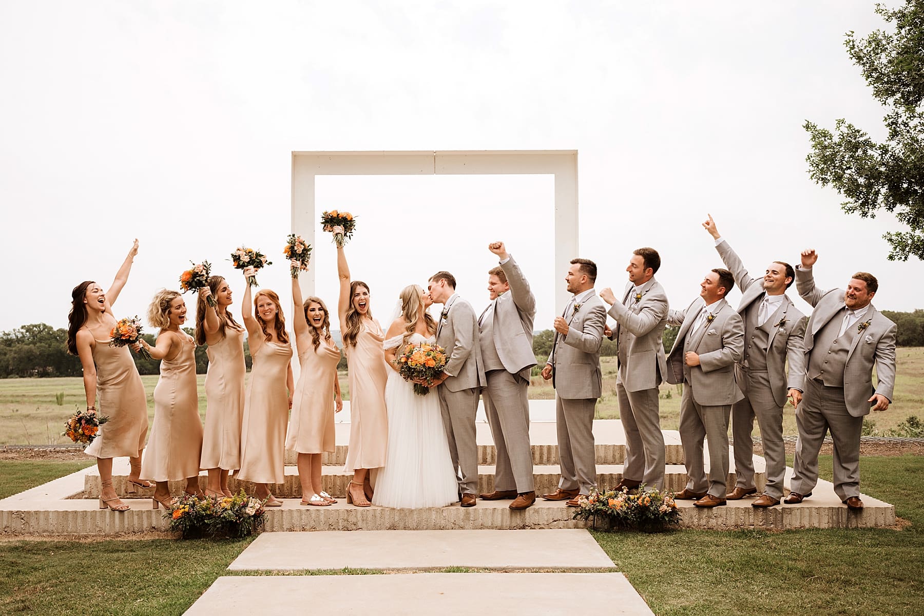 Wedding party portraits | Kelly O'Connor Photography | Austin Wedding Photographer | Prospect House Wedding Day | edgy wedding ideas, bride in converse | via kellyoconnorphotography.com