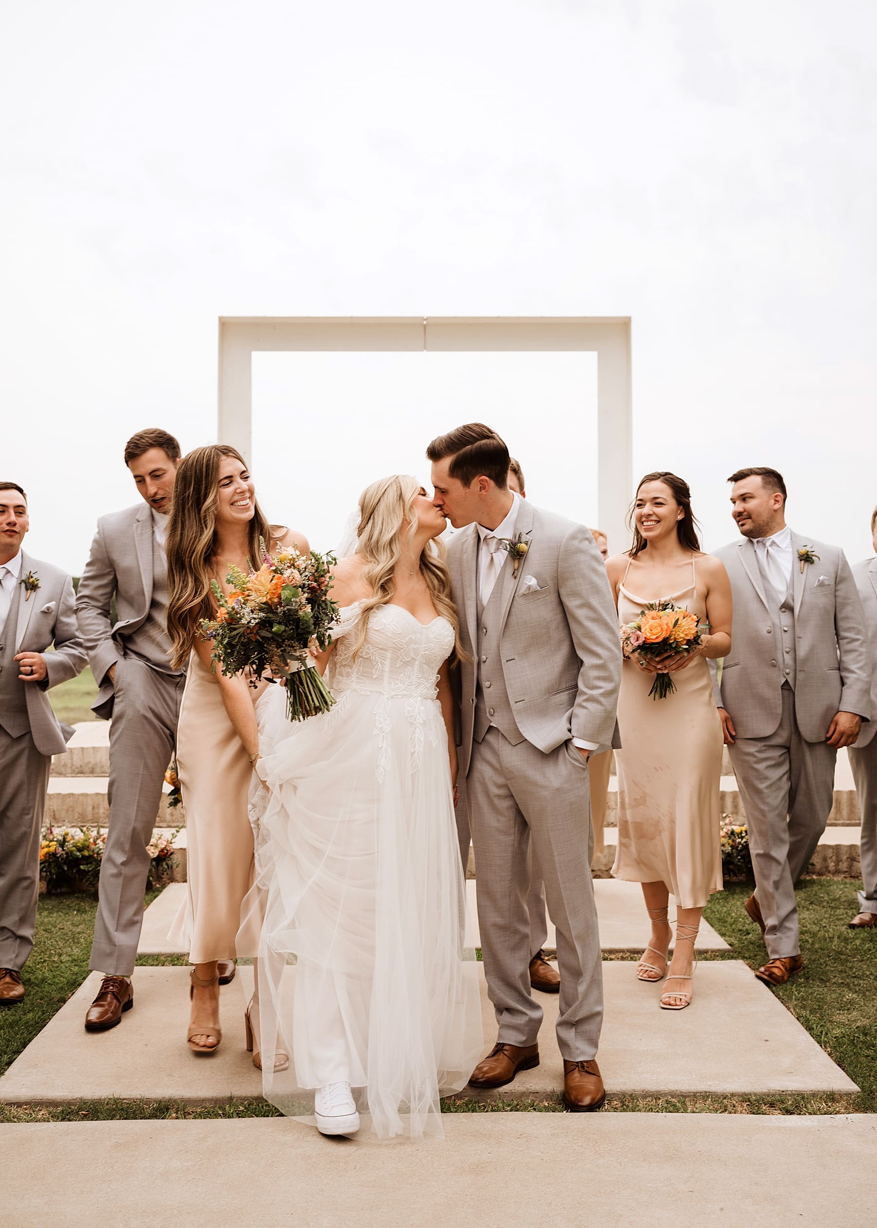 Wedding party portraits | Kelly O'Connor Photography | Austin Wedding Photographer | Prospect House Wedding Day | edgy wedding ideas, bride in converse | via kellyoconnorphotography.com