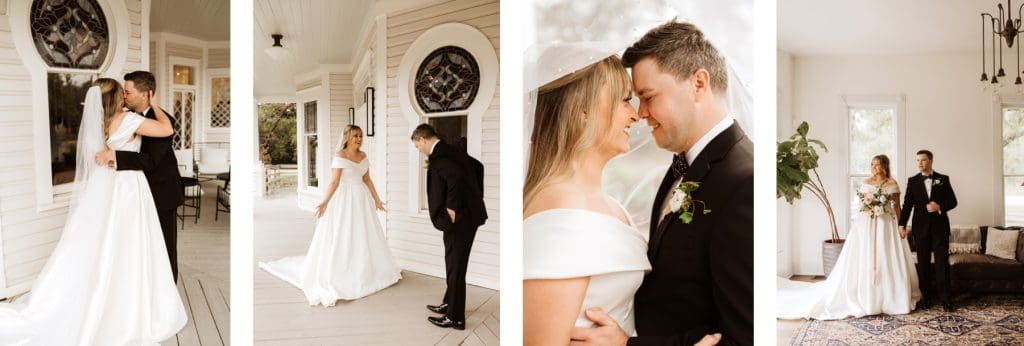 Romantic winter couples portraits of bride and groom | The Grand Lady in Austin, Texas | Kelly O'Connor Photography | Austin Wedding Photographer