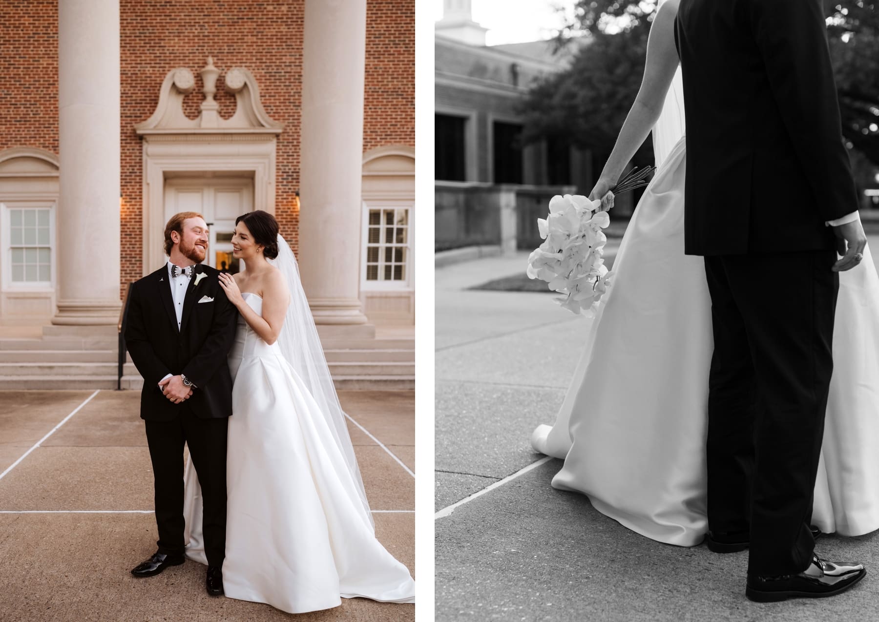 Romantic Bride and Groom Portraits Outside of Church | Luxury Wedding Photographer | Kelly O'Connor Photography