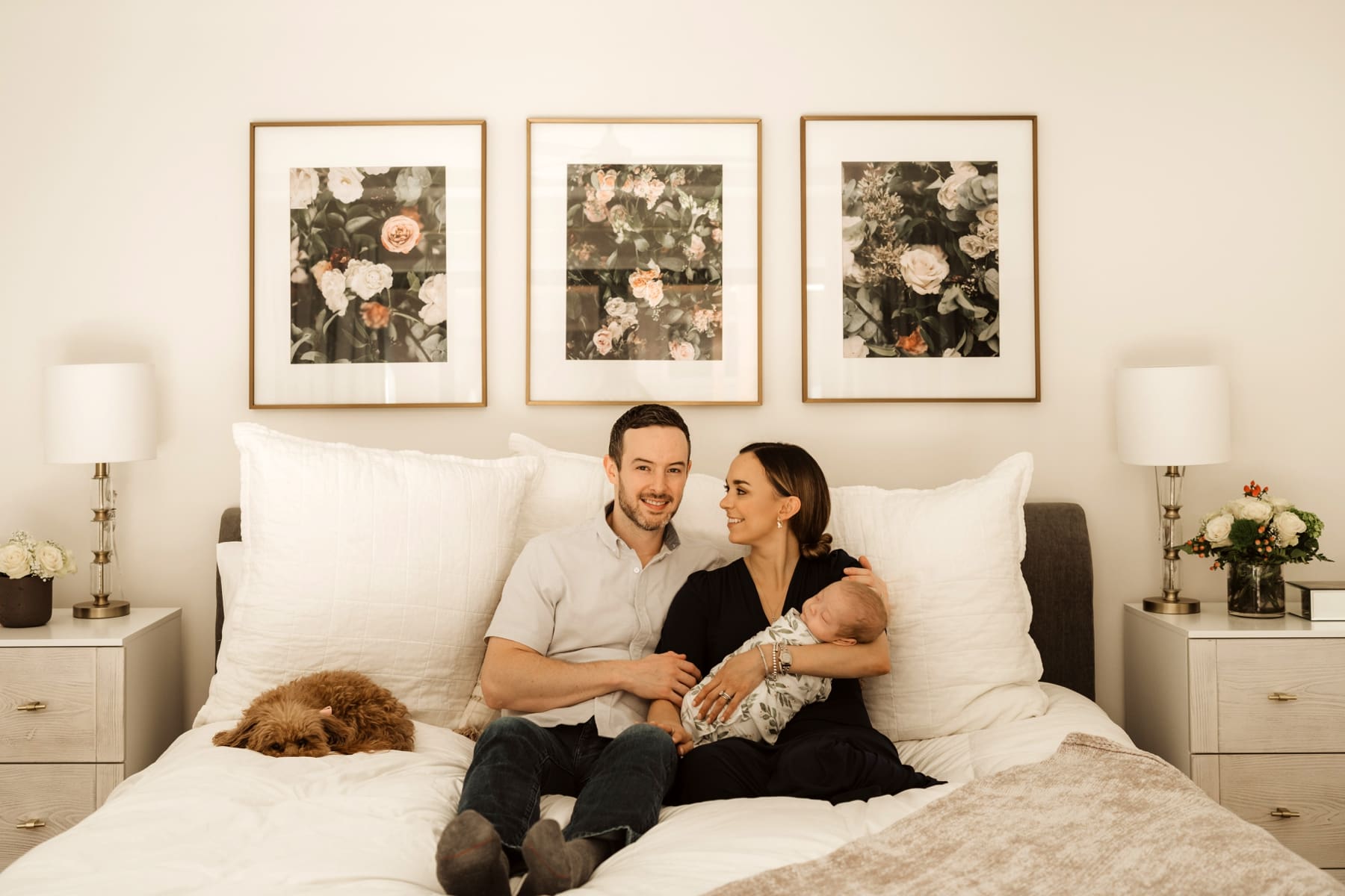 At Home Newborn Session in Neutral, Simple Home | Capturing all of Life's Events | Kelly O'Connor Photography