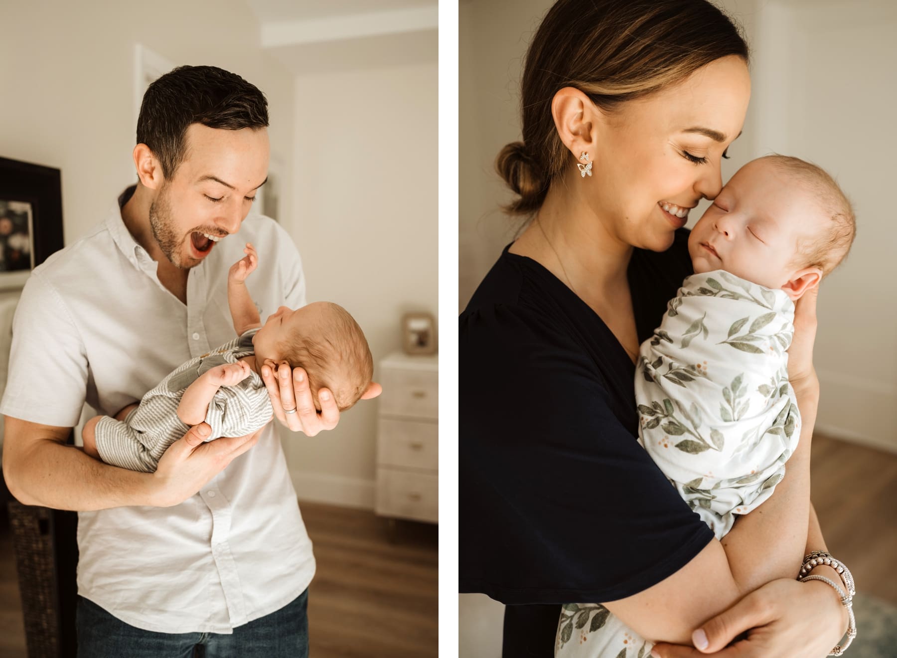 At Home Newborn Session in Neutral, Simple Home | Capturing all of Life's Events | Kelly O'Connor Photography