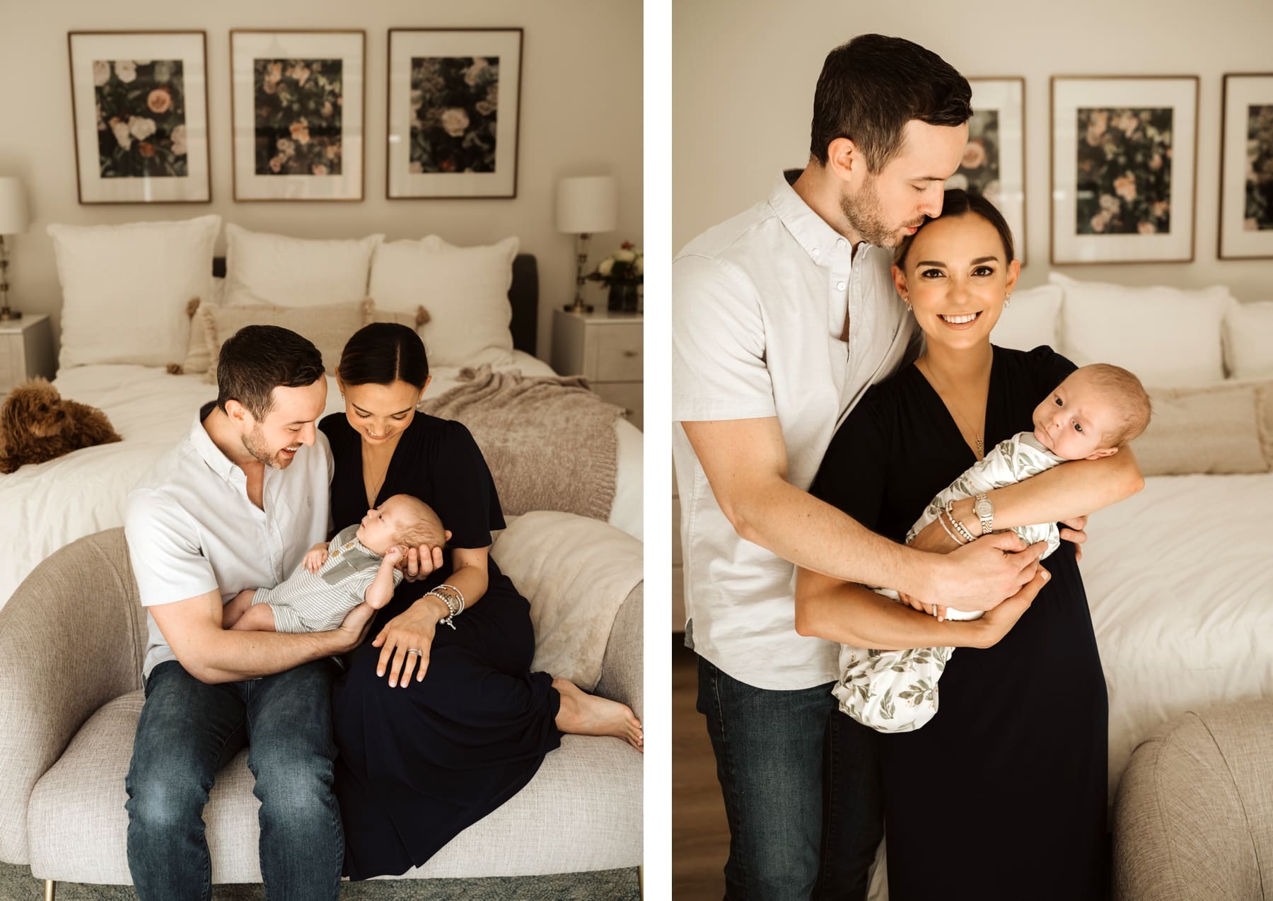 At Home Newborn Session in Neutral, Simple Home | Capturing all of Life's Events | Kelly O'Connor Photography