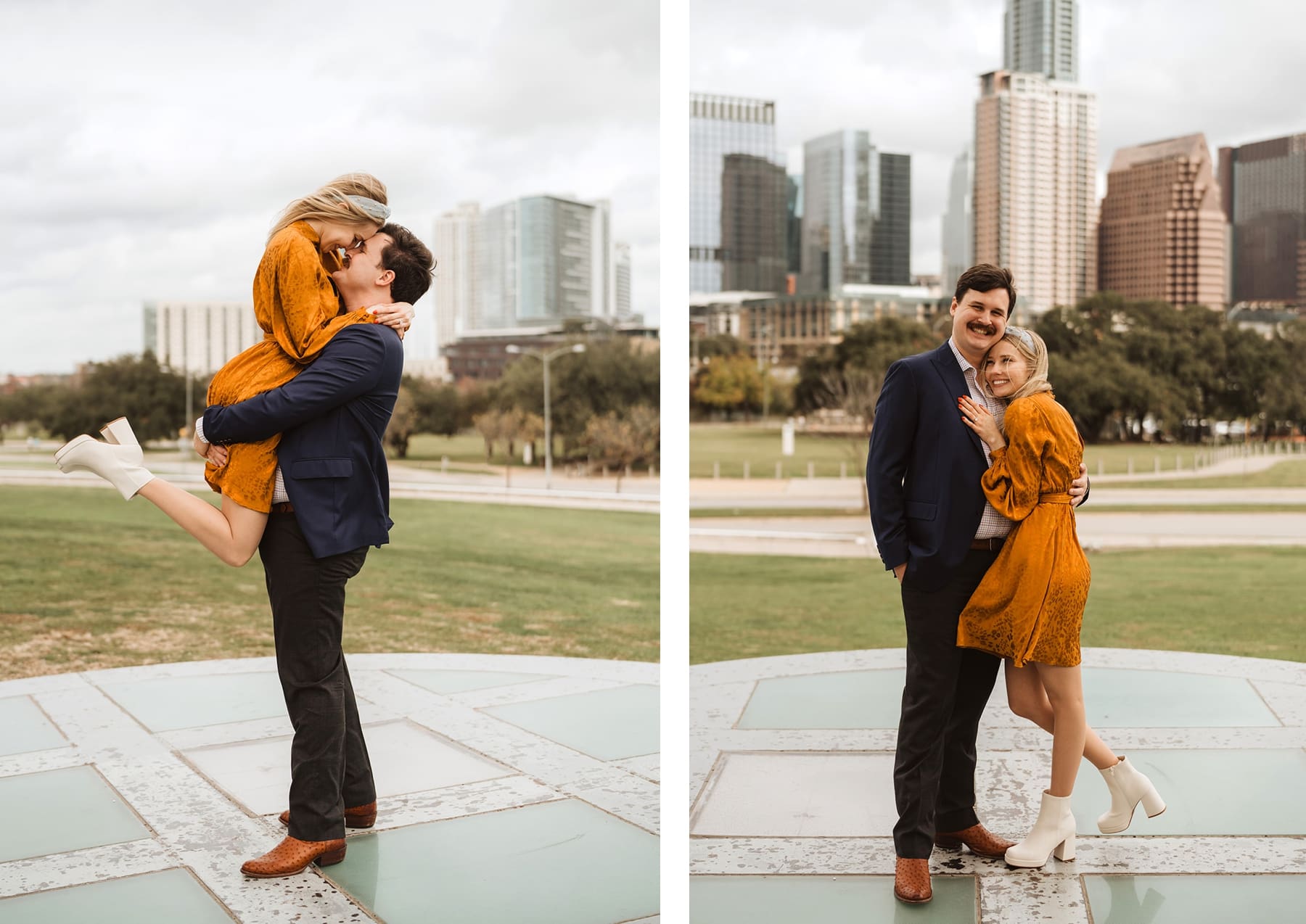 Auditorium Shores gives you the picturesque Austin skyline backdrop that is perfect to commemorate your love for Austin in your session. | 10 Best Engagement and Portrait Session Locations in Austin, TX | Kelly O'Connor Photography 