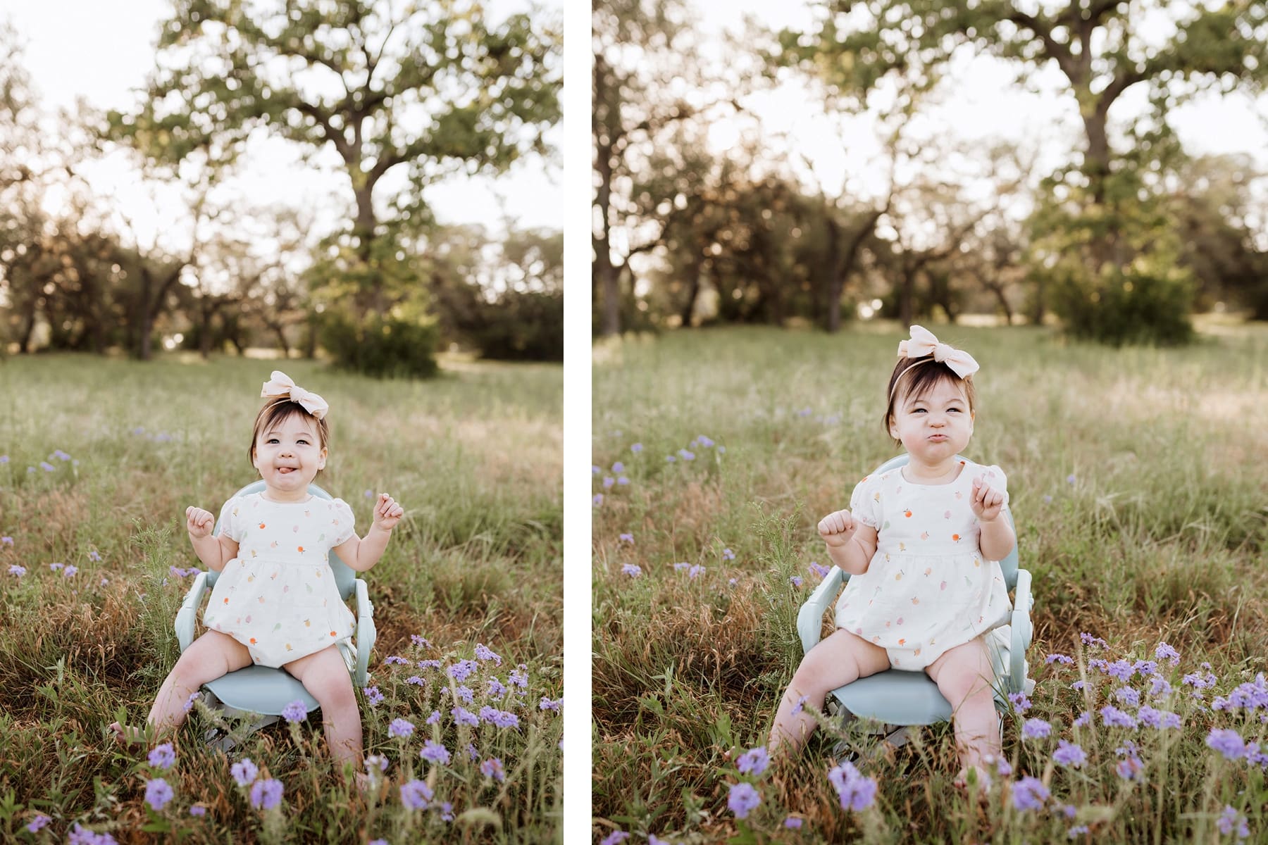 All first birthday/cake smash photos should be down in the middle of wildflowers in a park. Loved how these at Circle C Park came together! | 10 Best Engagement and Portrait Session Locations in Austin, TX | Kelly O'Connor Photography 