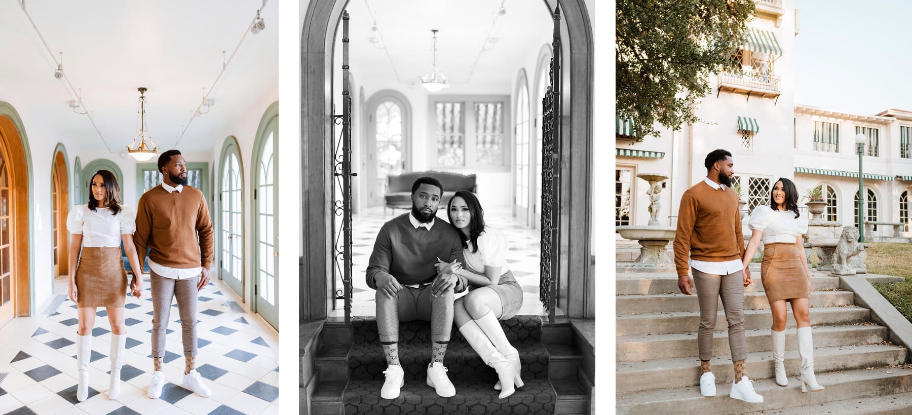 Laguna Gloria engagement session in Austin, TX for a colorful a chic backdrop. | 10 Best Engagement and Portrait Session Locations in Austin, TX | Kelly O'Connor Photography 