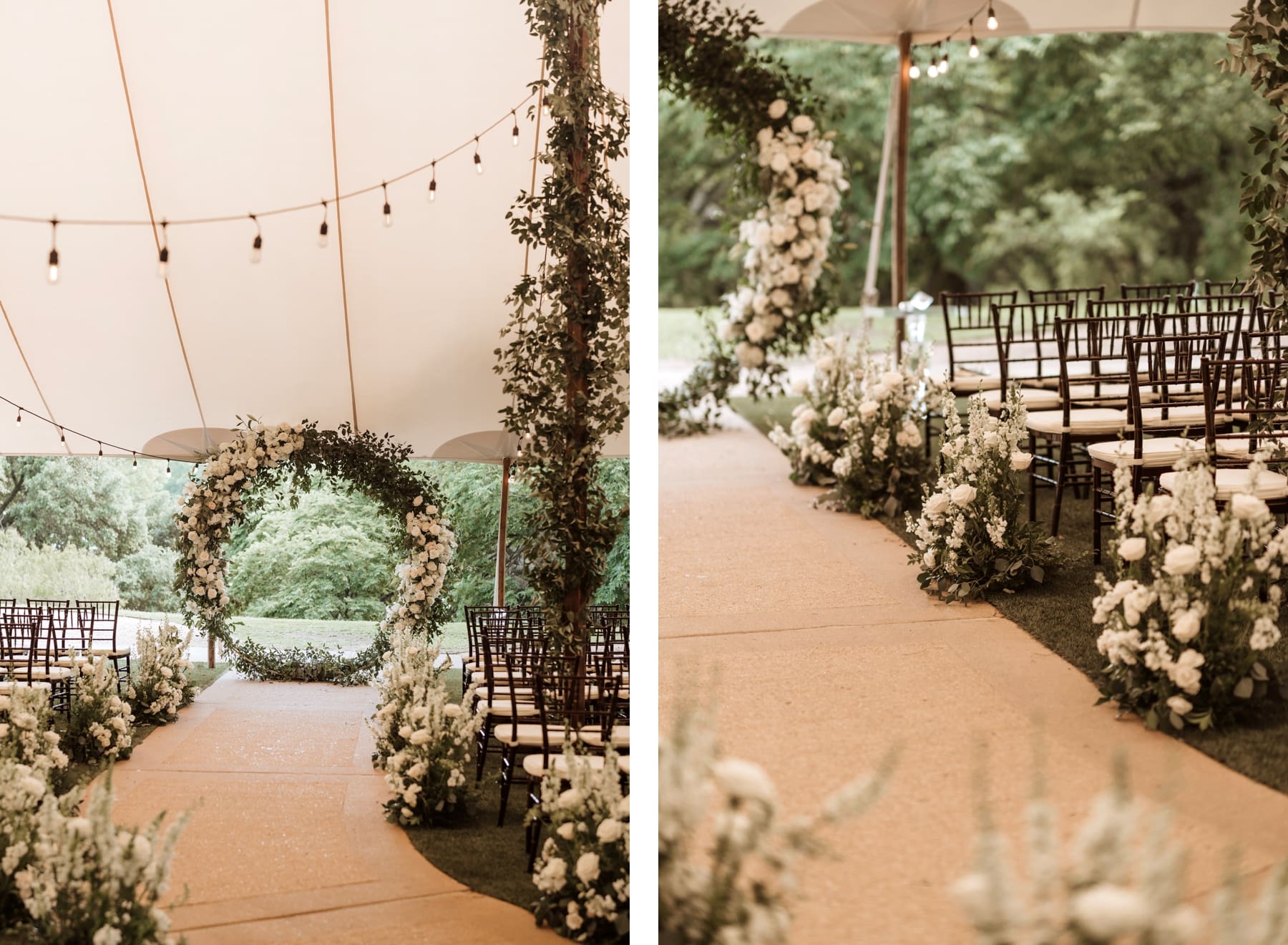 Outdoor Tented Wedding Ceremony at Four Seasons Austin | Spring Wedding in Texas | Kelly O'Connor Photography
