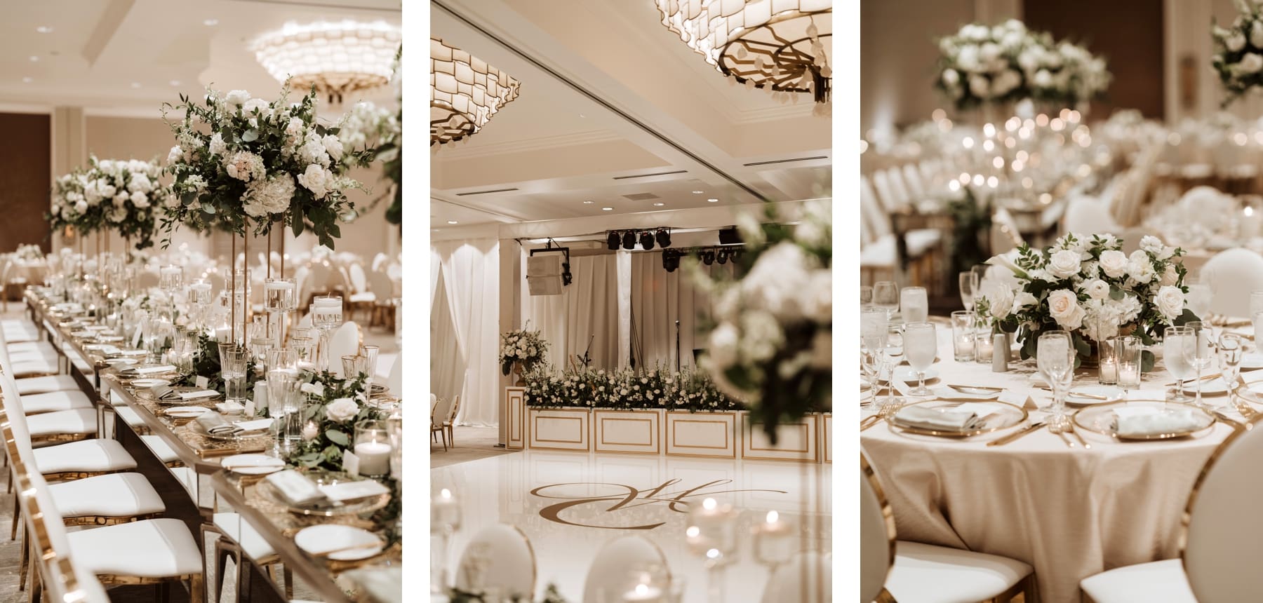 Classic White Wedding Reception at the Four Seasons Austin | Spring Wedding in Texas | Kelly O'Connor Photography