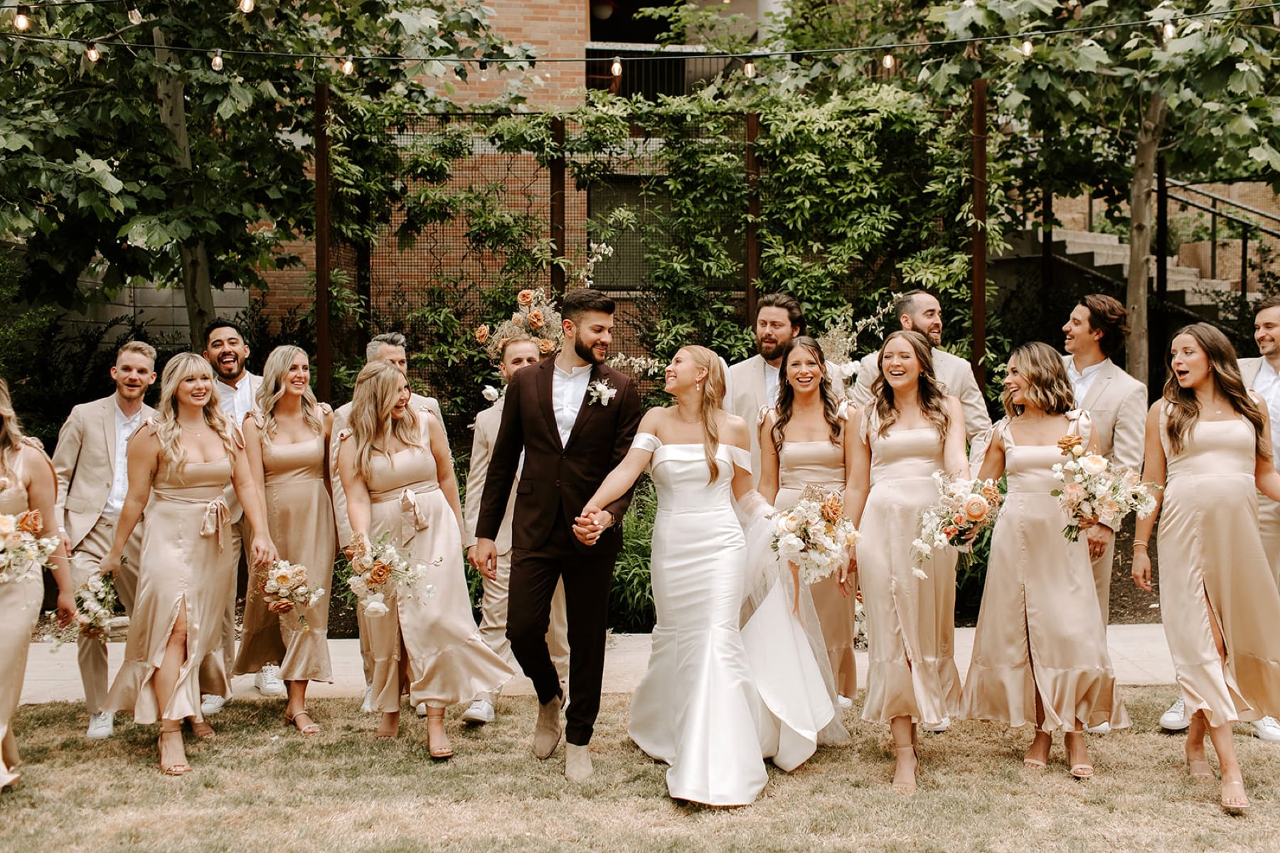 Outdoor wedding ceremony at Hotel Magdelena in Austin, Texas