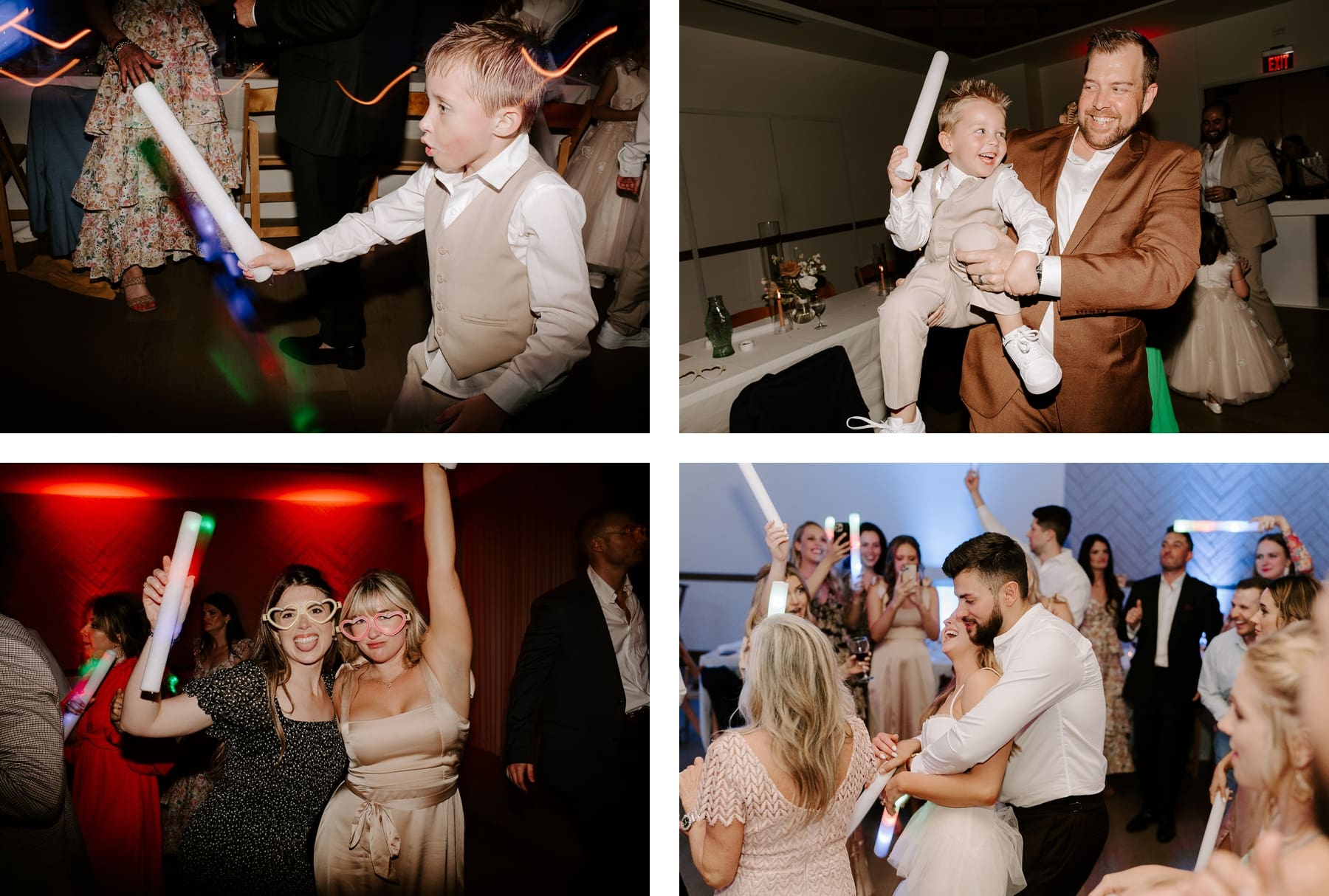 Outdoor wedding reception under twinkle lights in Hotel Magdelena courtyard in Austin, Texas. | Kelly O'Connor Photography