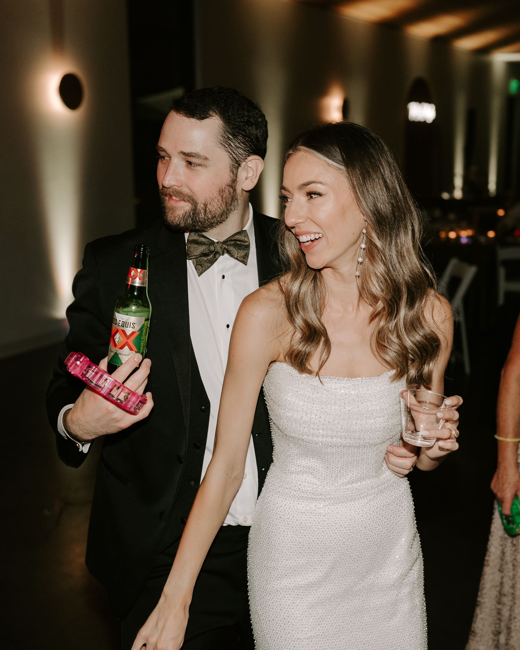 Bride and groom dancing at wedding reception at The Grand Lady Austin